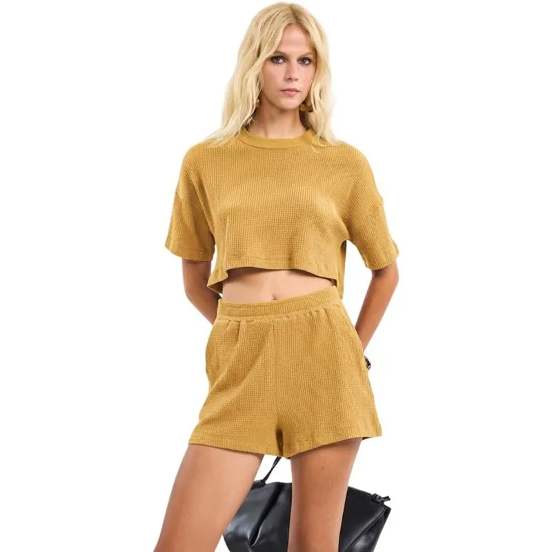 Blusa Colcci Texturizada Encurtada Bege Biento Feminina M / Bege