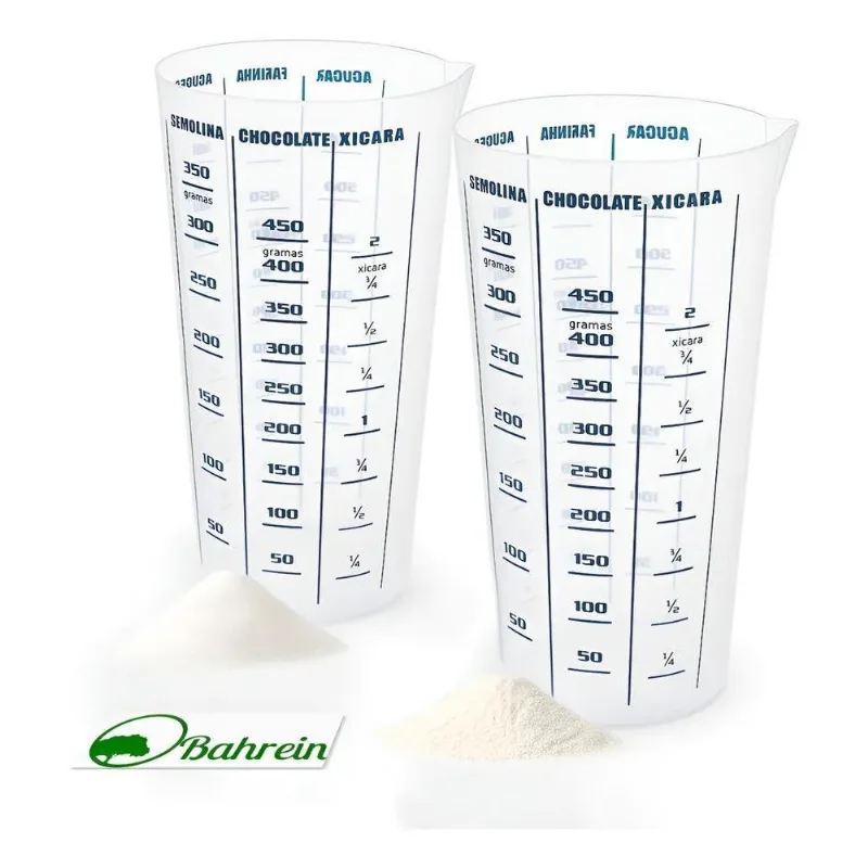 Kit 2 Copos Medidores Transparente 500 Ml Medidas Cozinha Co