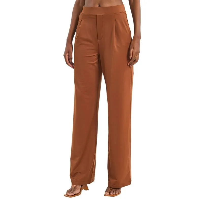 Calça Colcci Pantalona Com Bolsos Marrom Tiramisu Feminina M / Marrom