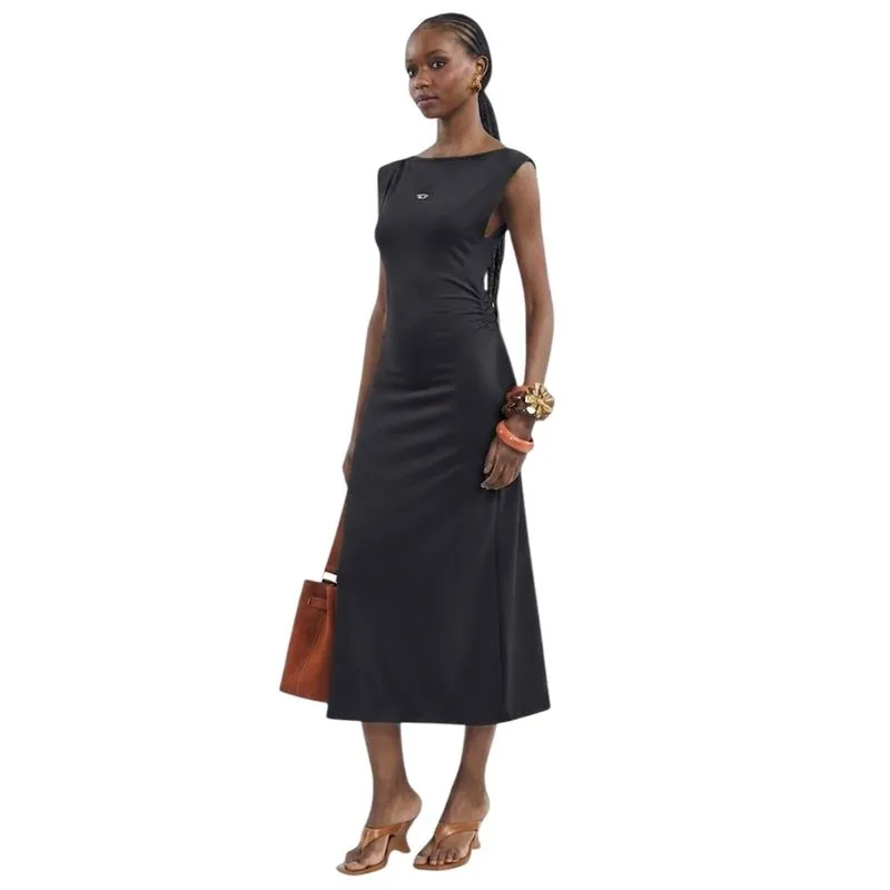 Vestido Colcci com Franzidos e Fenda Preto Feminino G / Preto