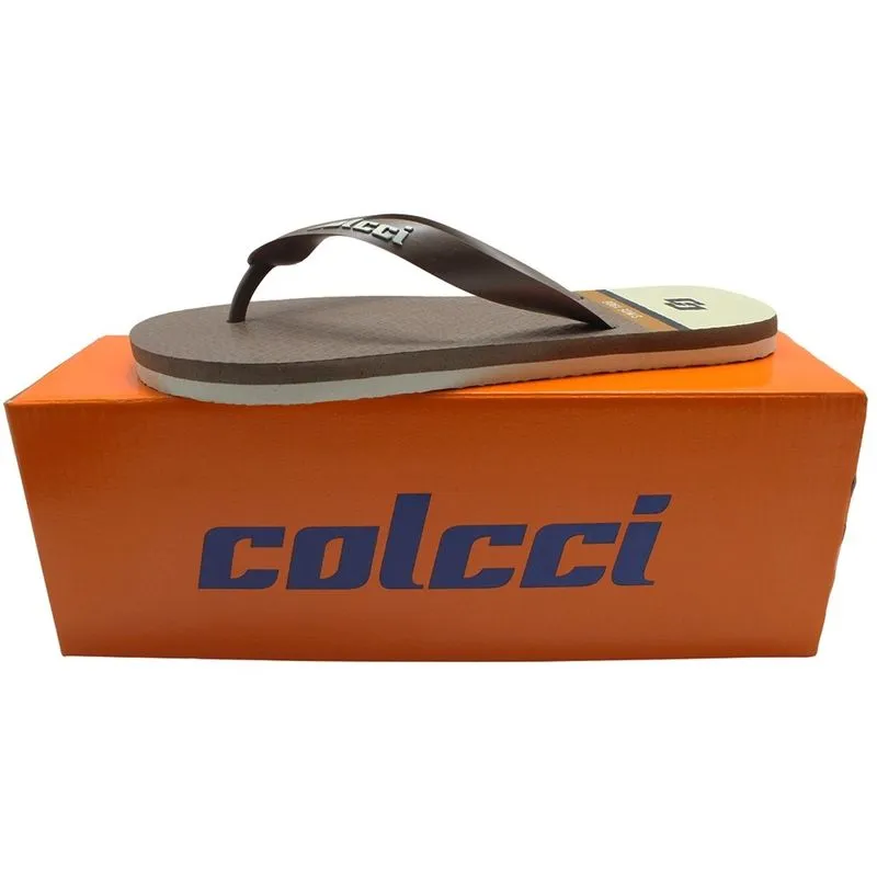Chinelo Colcci Navy Tricolor Café Masculino 43/44 / Marrom