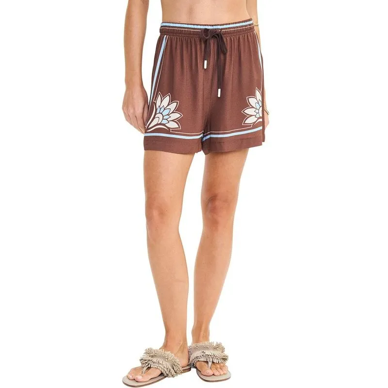 Shorts Colcci Estampado Ornaments Marrom Feminino M / Marrom