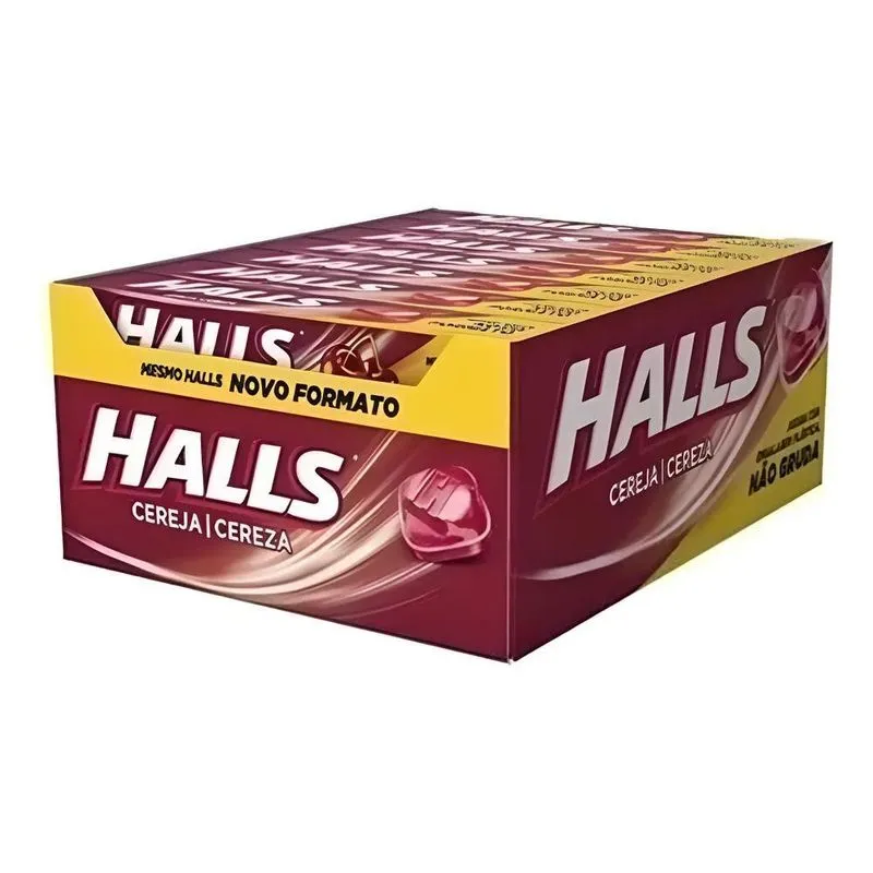 5x Bala Drops Halls C/21un - Adams Escolha Sabor -