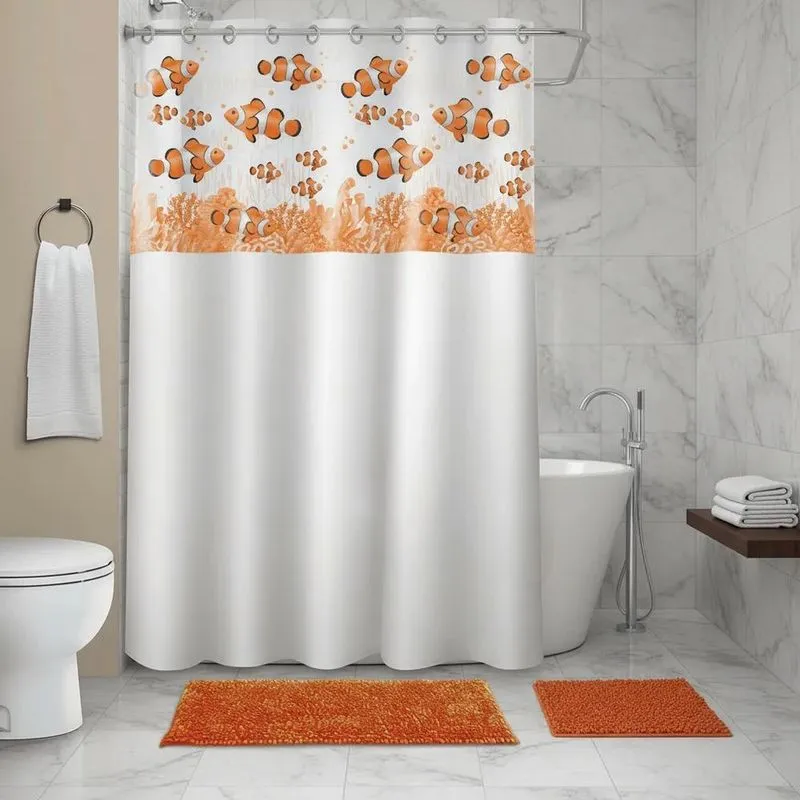 Cortina Box Pvc Transparente Impermeável Antimofo 1 - Coral