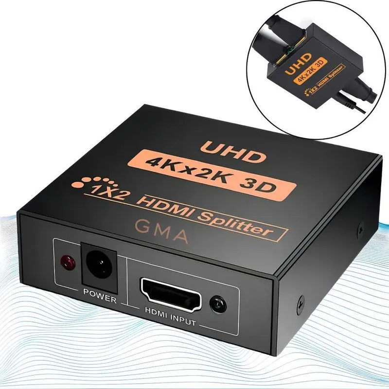 Splitter Hdmi Distribuidor Divisor 1x2 4k 3840p Duplicador R