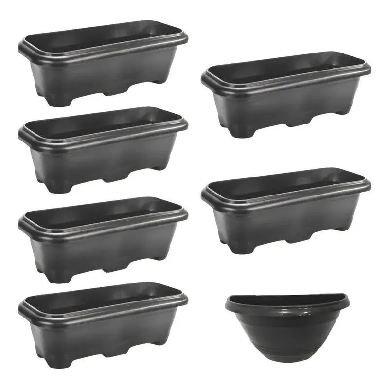 2x Conjunto 6 Vaso Jardineira Floreira 3 Litros Média 34,2 C