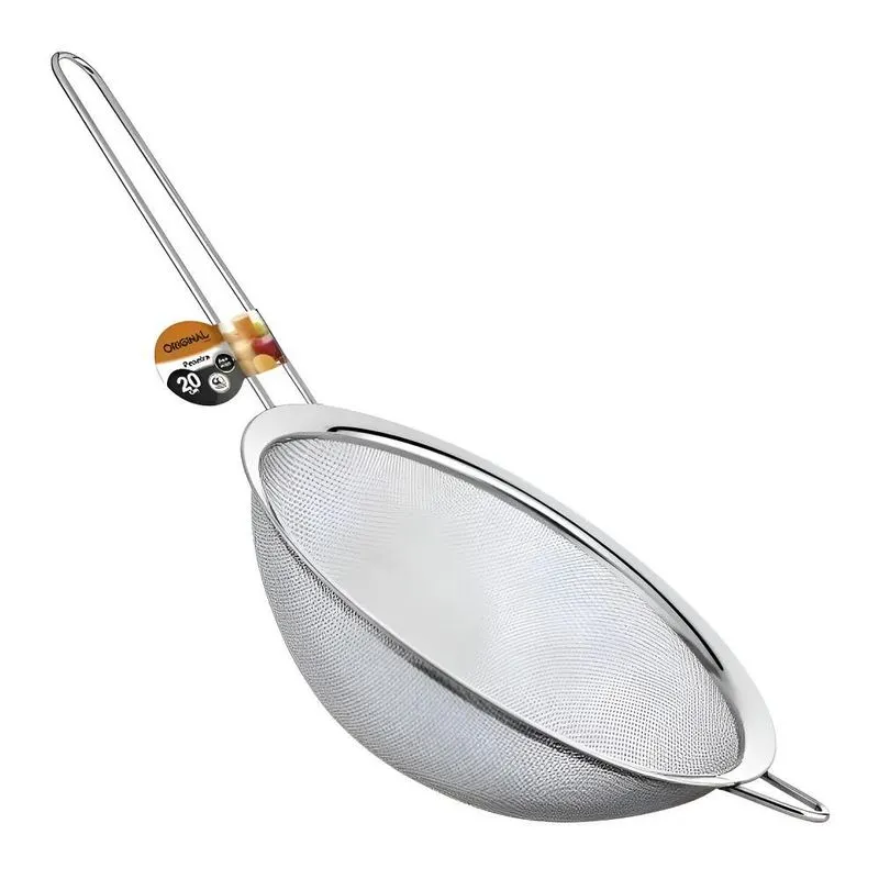 Peneira Inox Cozinha P Polvilhar Coar Escorrer Macarrão 20cm