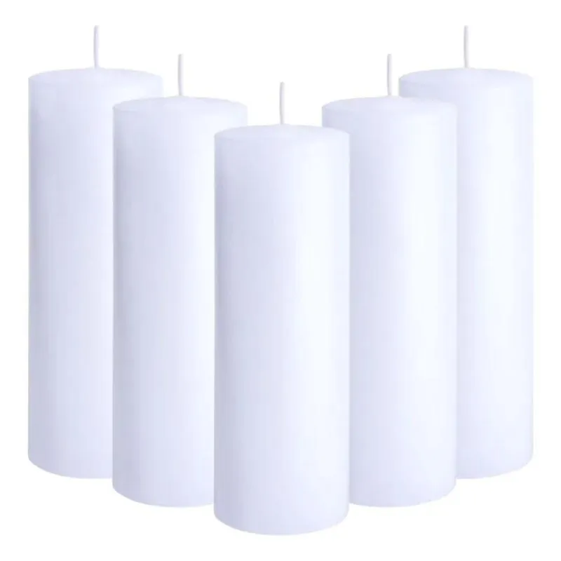 5x Kit 12 Vela De 7 Dias Votiva 260g Branca Parafina Pura