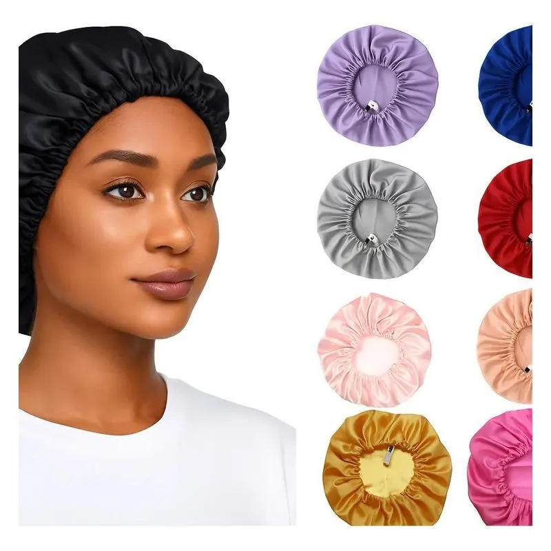 Touca Cetim: Menos Frizz, Cabelo Hidratado E Liso - Sortidas
