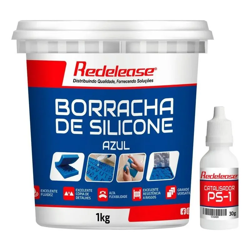 2x Borracha De Silicone Azul Alta Flexibilidade Para Moldes
