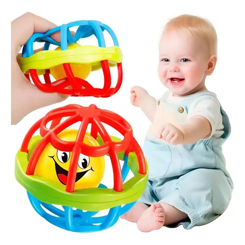 Brinquedo Bebê Chocalho Mordedor Flexível Macio Baby Ball Du