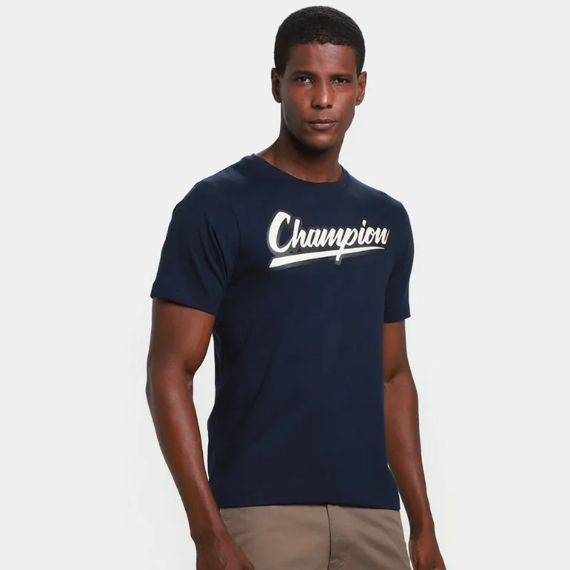 Camiseta Champion Bold Outline Masculina - Masculino - Marinho