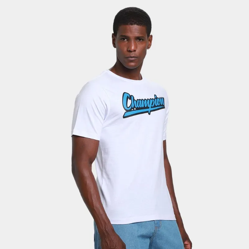 Camiseta Champion Bold Outline Masculina - Masculino - Branco