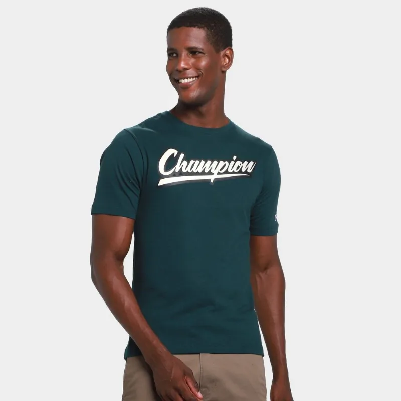Camiseta Champion Bold Outline Masculina - Masculino - Verde escuro
