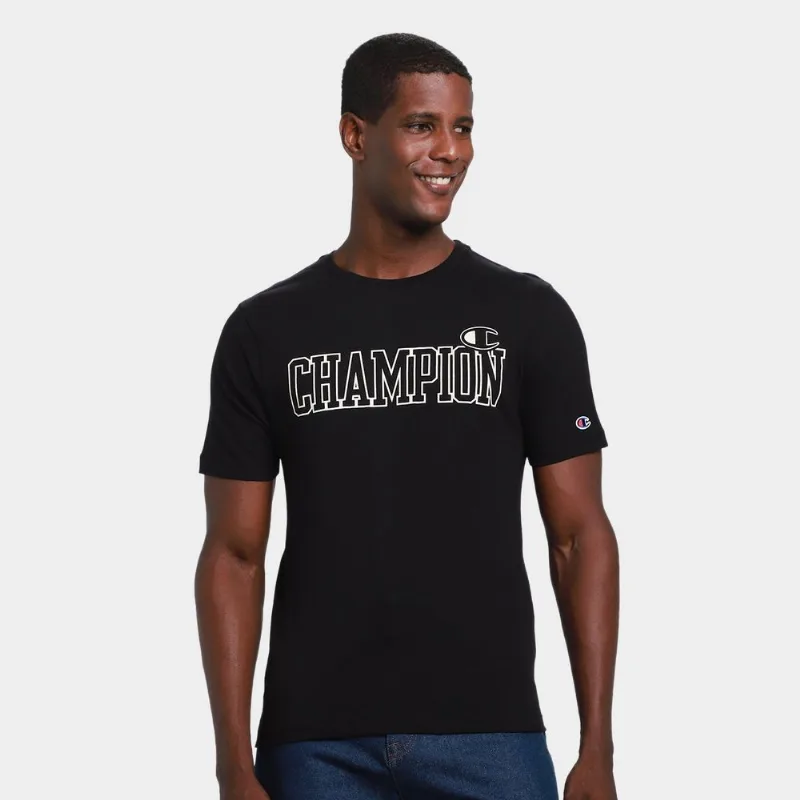 Camiseta Champion College C Logo Masculina - Masculino - Preto
