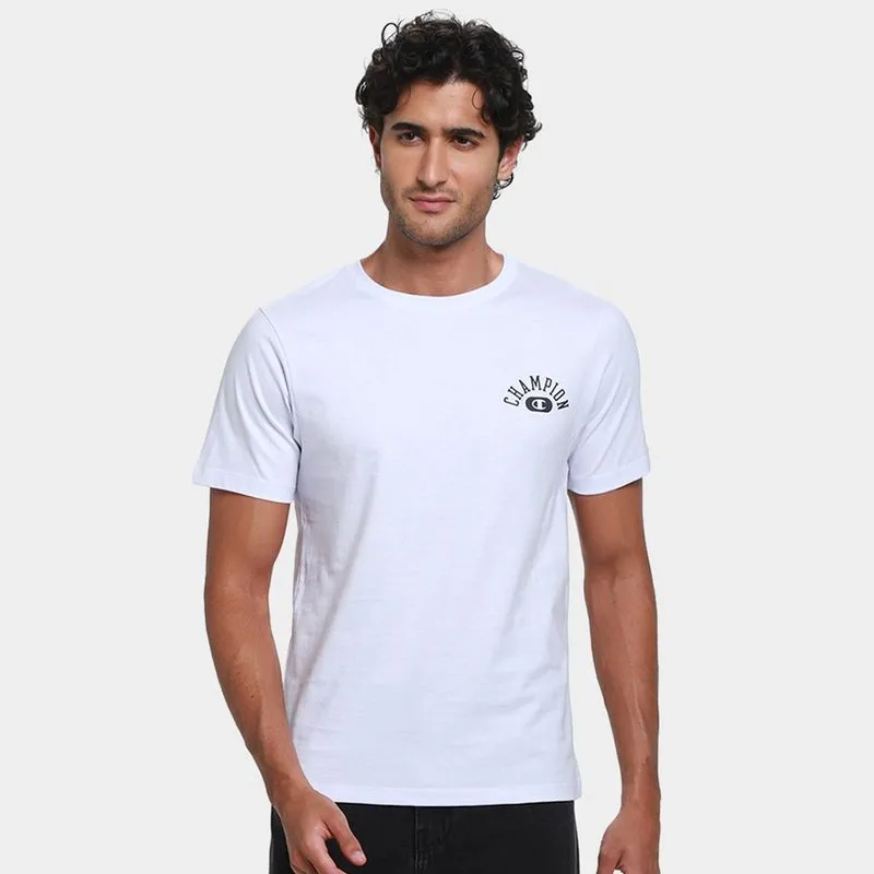 Camiseta Champion Arc Block Masculina - Masculino - Branco