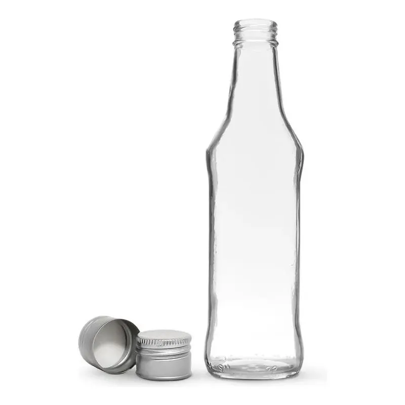 24 Garrafas De Vidro New Ice 275ml + Tampas Metálica Pratea