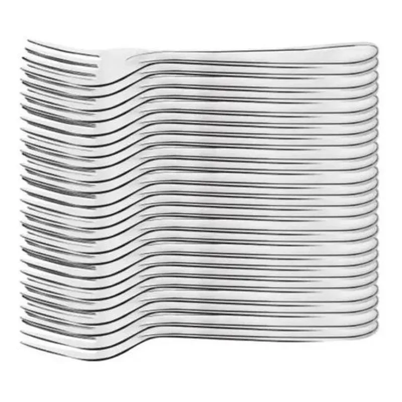5x Kit 24 Garfos De Mesa Refeição Talher Garfo De Inox Expre