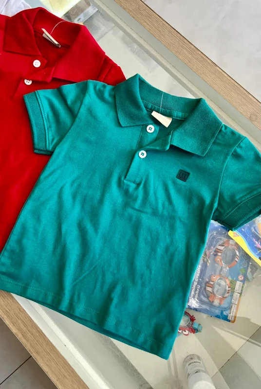 CAMISA MANGA CURTA GOLA POLO PATCH EMBORRACHADO MENINO MILON Verde / 8