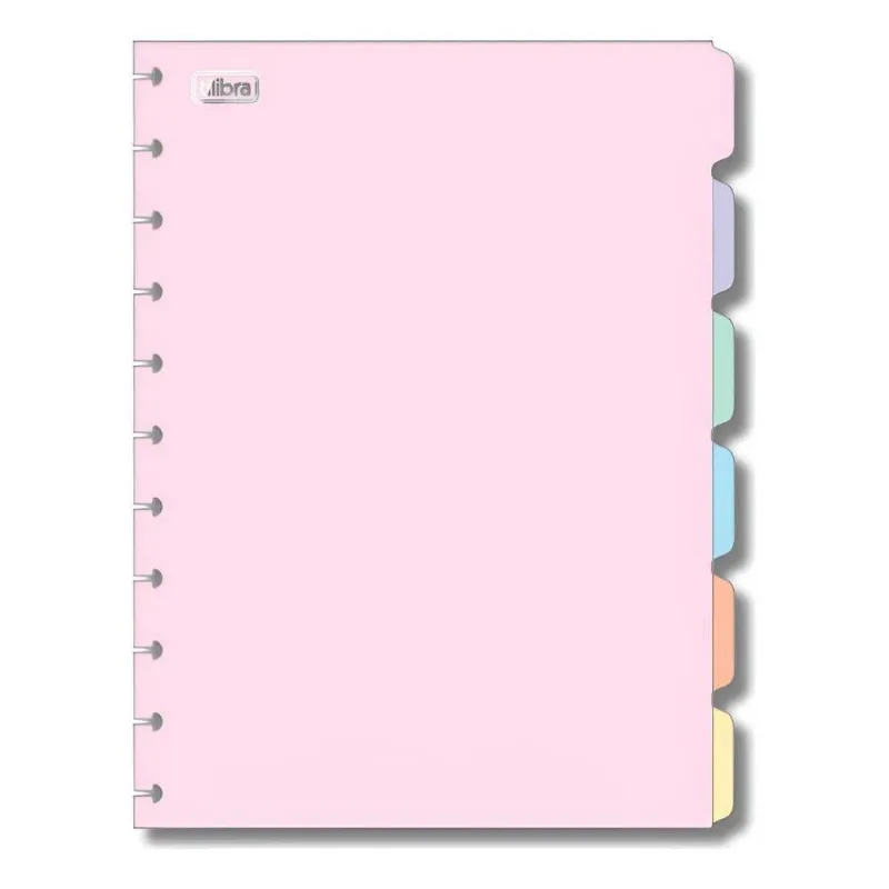 Divisórias Pastel Tilibra Tilid - 6 Divisórias Uni Tilidisco