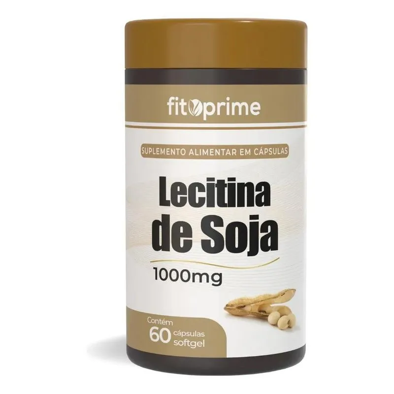 10x Lecitina De Soja 1000mg 60 Cápsulas Fitoprime Sabor Sem