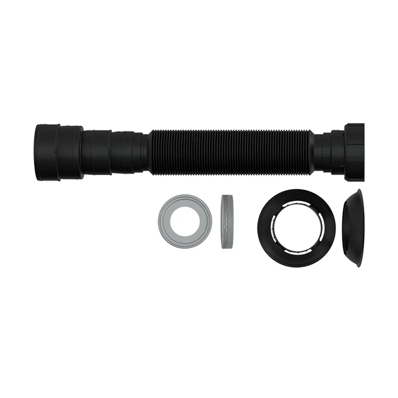 Kit 3 Sifão Flexível Blukit Tubo Extensivo 70cm Universal Preto