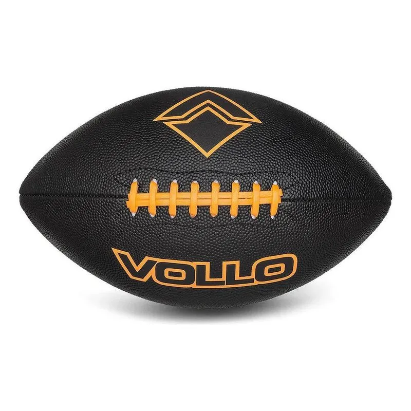 10x Bola Futebol Americano Tamanho 9 Vollo Flag Preta Cor P