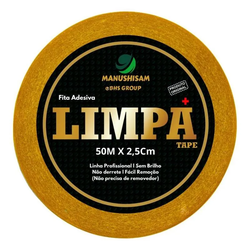 10x Fita Adesiva Bhs Limpa Tape 50m X 2,5cm Transparente