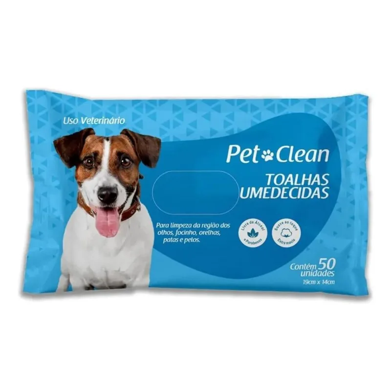 10x Toalhas Lenços Umedecidos Para Pet Cães Gatos Cafuné 50