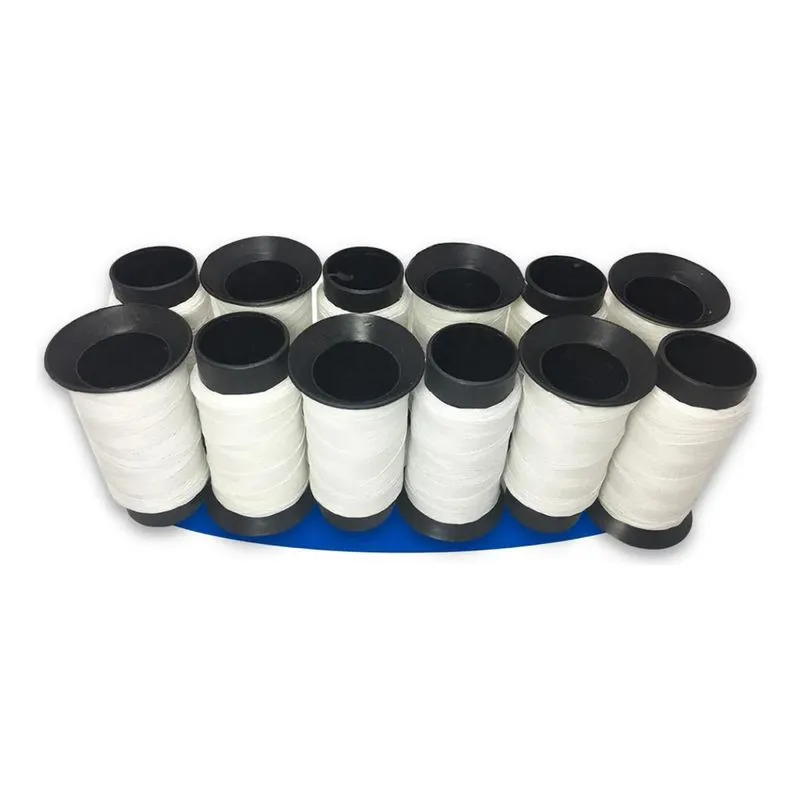 10x Linha De Pipa 100 Jardas Branca Pacote Com 12 Unidades