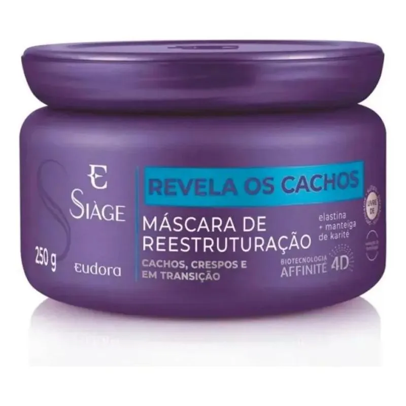 2x Máscara Capilar Siàge Revela Os Cachos Reestruturação Eud
