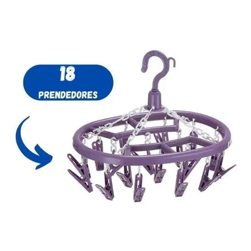 2x Varal Roupas Intimas Cueca Calcinha Meia 18 Prendedores O