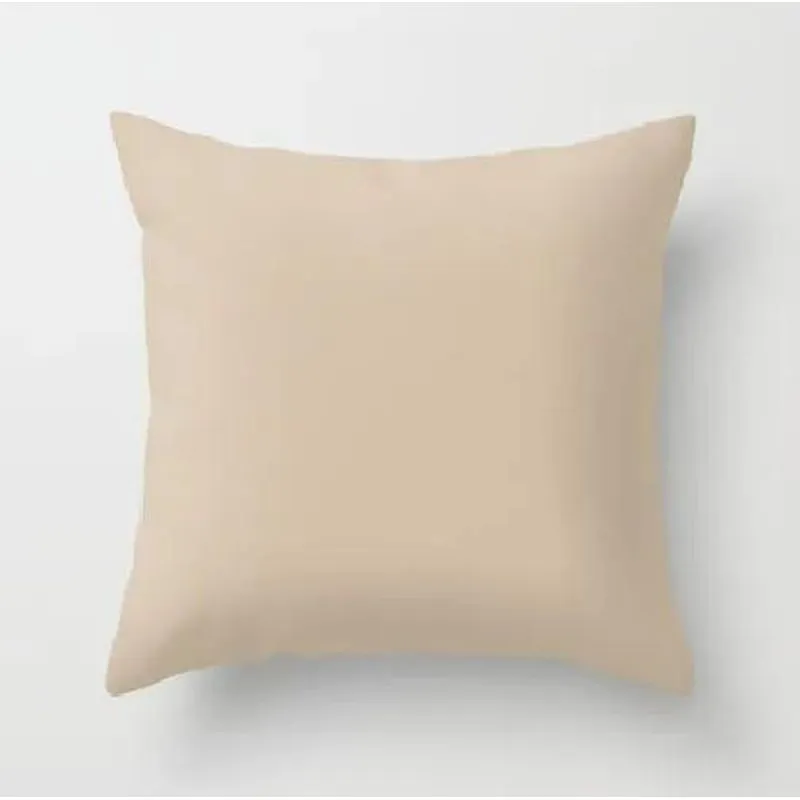 Kit 4 Capas Almofada 45x45 Oxford: Cor, Estilo E Zípe - Bege