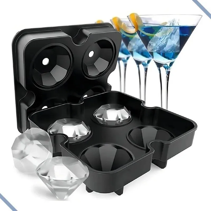 Forma De Gelo Ou Chocolate Diamante Silicone Cores Sortidas