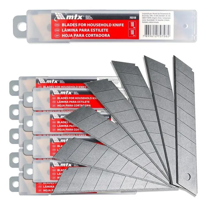 2x Kit 100 Lâminas De 18mm Profissional Para Estilete Largo