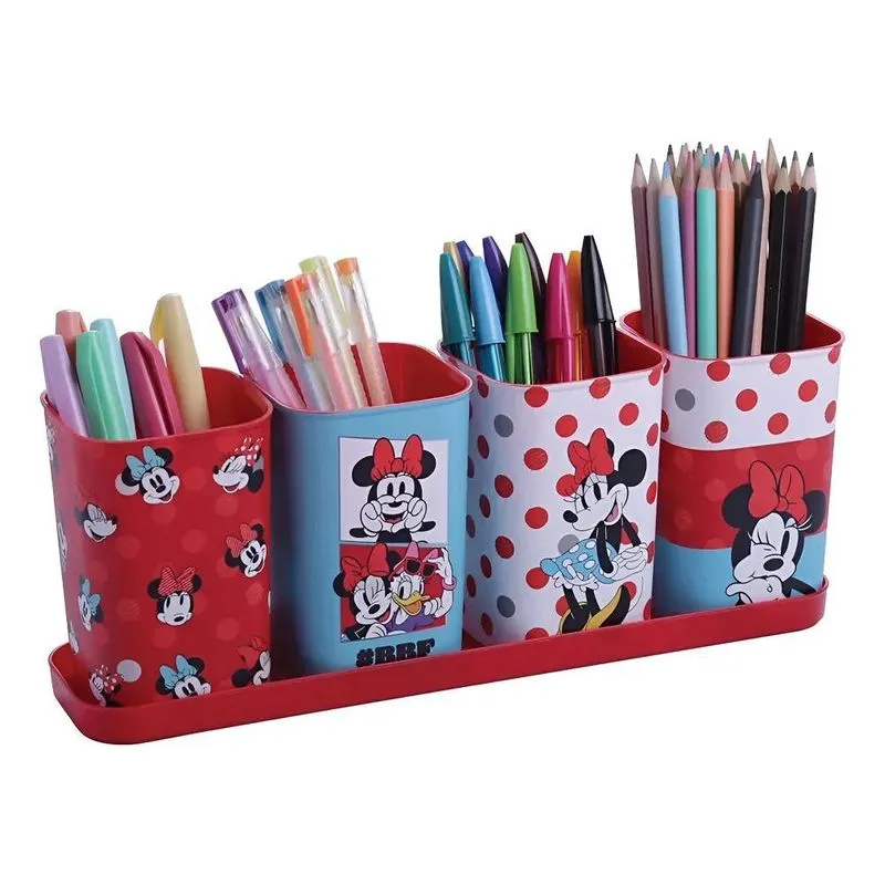Kit Porta Lápis Disney Infantil Organização Diverti - Minnie