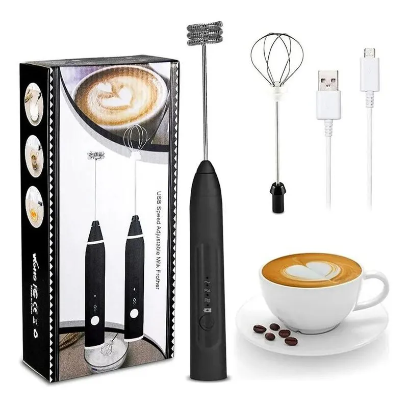 10x Mini Mixer Elétrico Misturador De Bebidas 2 Em 1 Portát