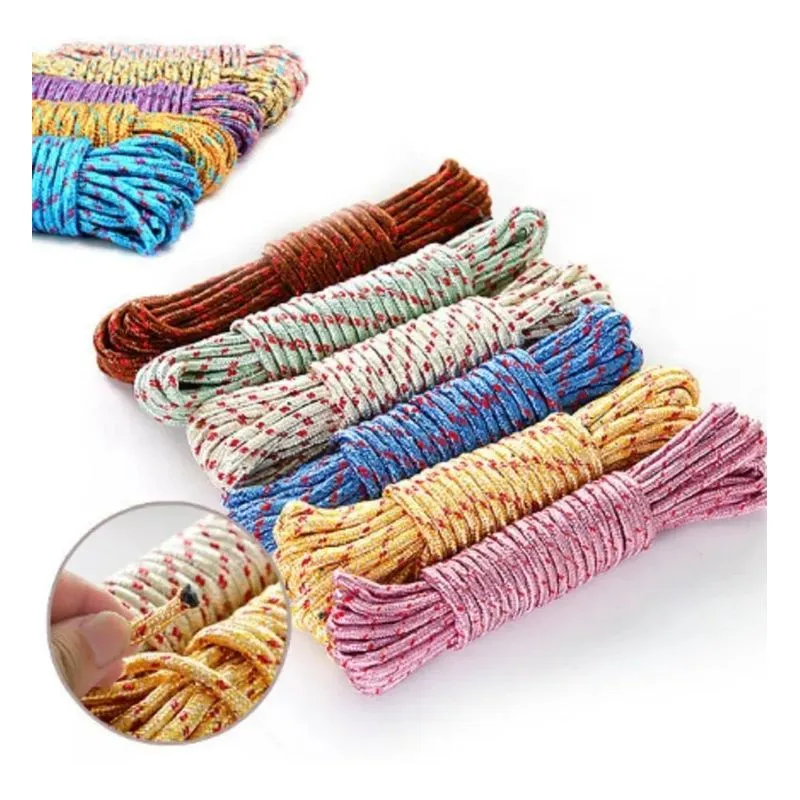2x Corda Para Varal Cordinha De Nylon Camping Casa Varal For