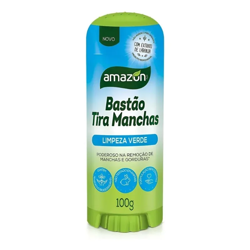 Bastão Tira Manchas Roupas Remove +de 70 Tipos Limpeza Verde