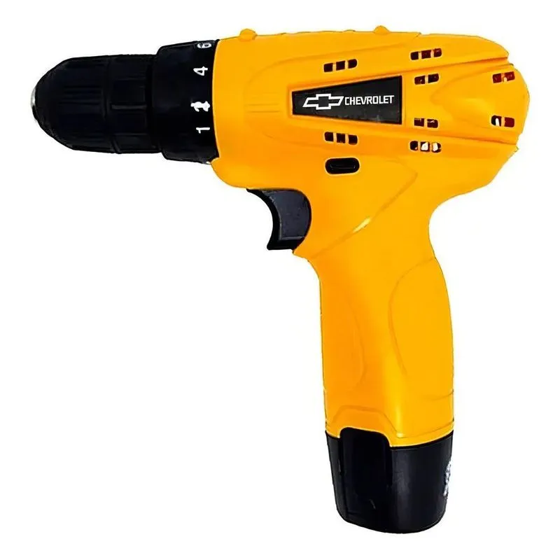 10x Parafusadeira Com Maleta Chevrolet Gm Cor Amarelo