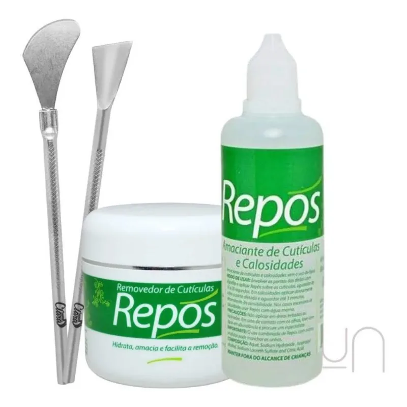 2x Removedor + Amaciante Repos + Espátulas Calosidades