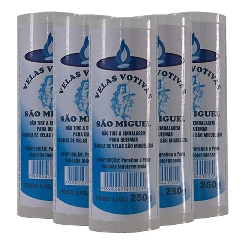 Vela Votiva 250g Branca - 12 Unidades