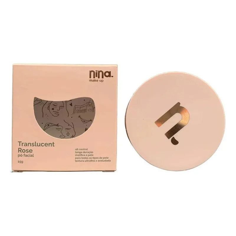 10x Base De Maquiagem Em Pó Solto Nina Make Up Oil Control