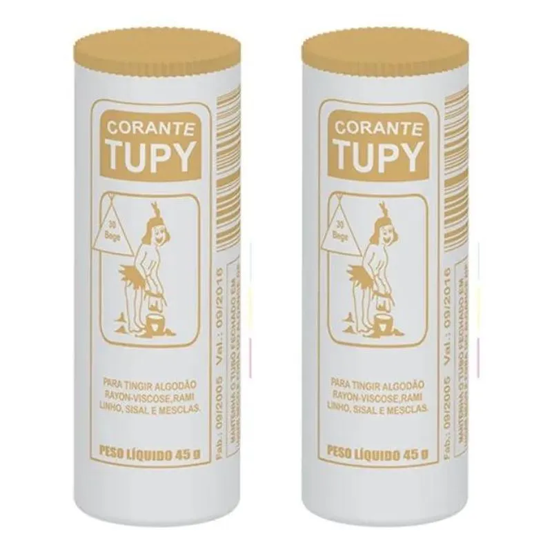 3x Kit 2 Unidades Corante Para Roupas E Tecidos Bege Nº30