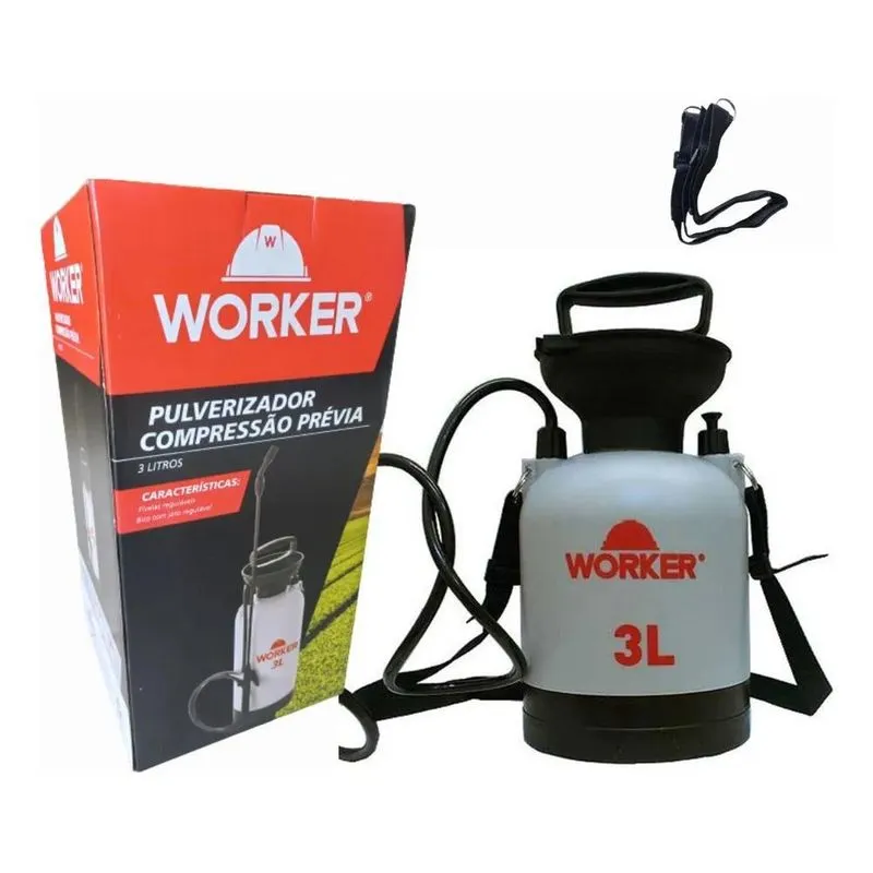 10x Pulverizador Manual Costal 3l Worker Plantas Borrifador