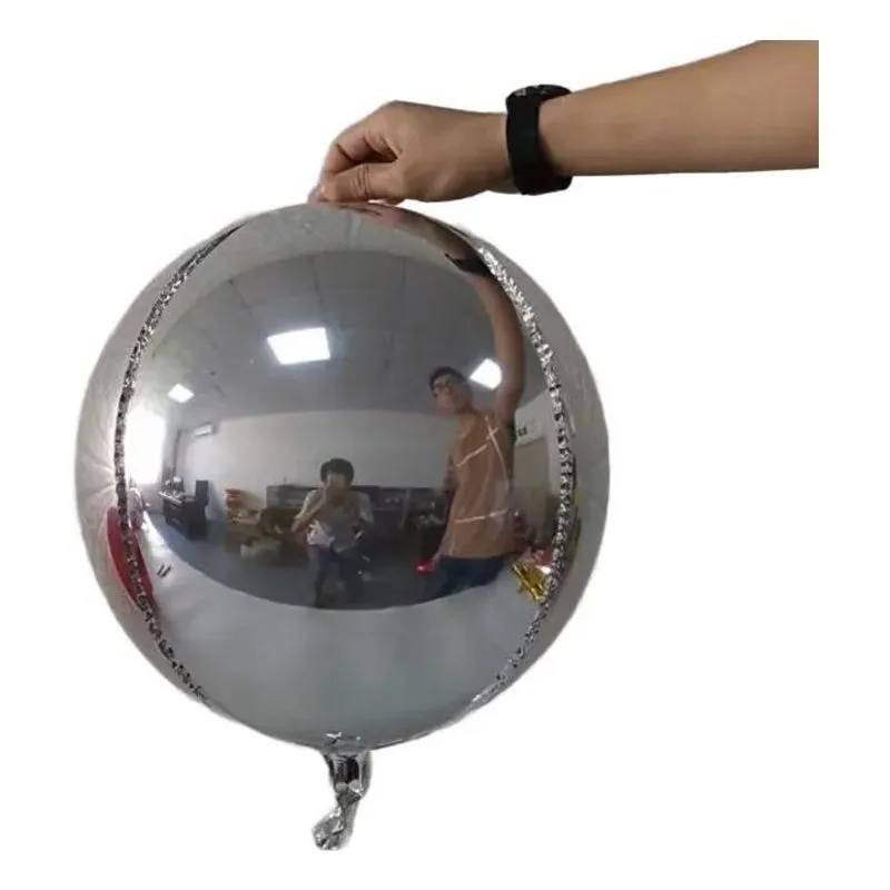 10x 20 Balão Globo Esfera 4d Metalizado 18 Polegadas Decora