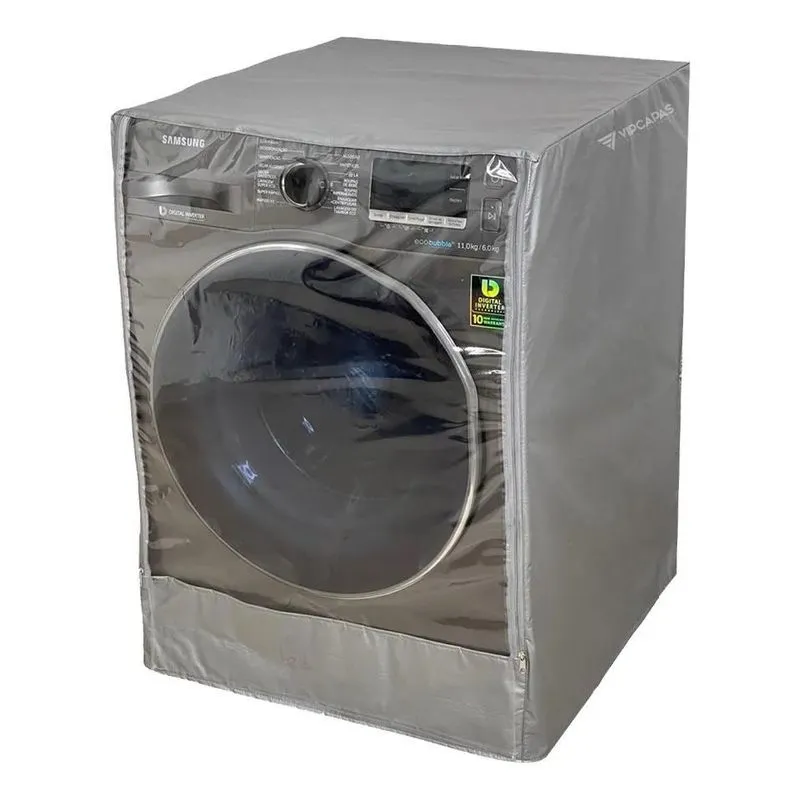 Capa Lava E Seca Samsung 11kg: Impermeável, Zíper, T - Cinza