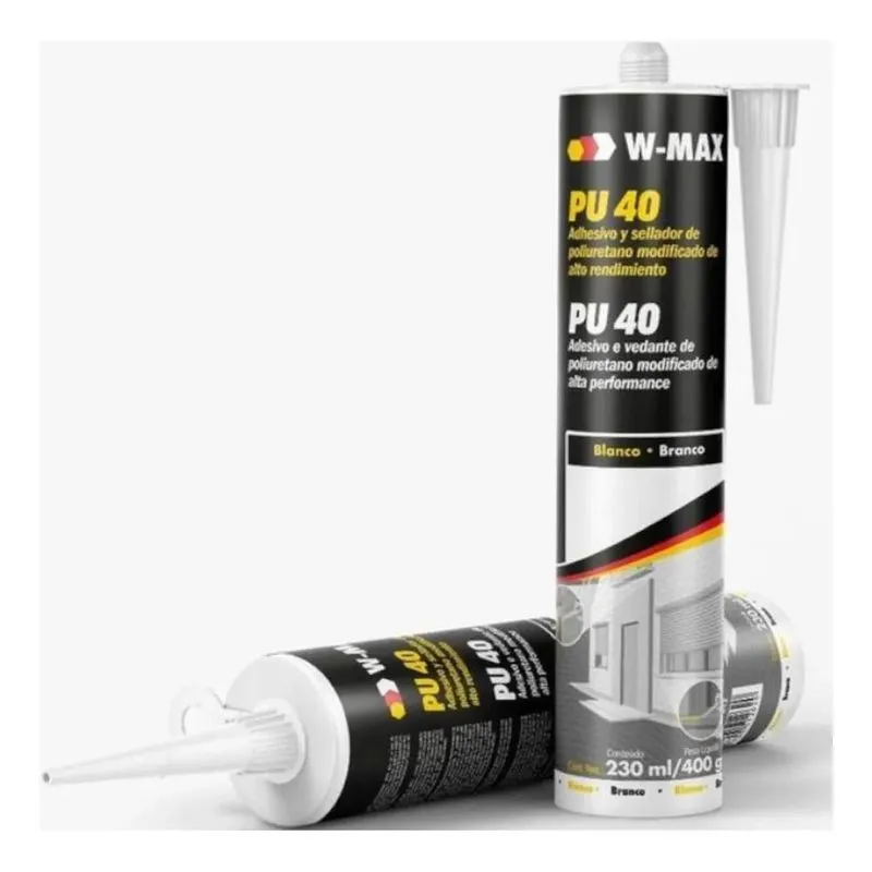 10x Selante Pu 40 Branco Alta Resistência Vedação Poliureta