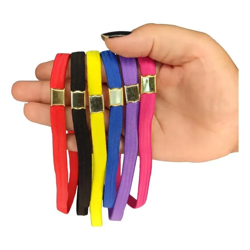 6 Elásticos Faixa Cabelo Headband Tiara Masculina Afro Puff