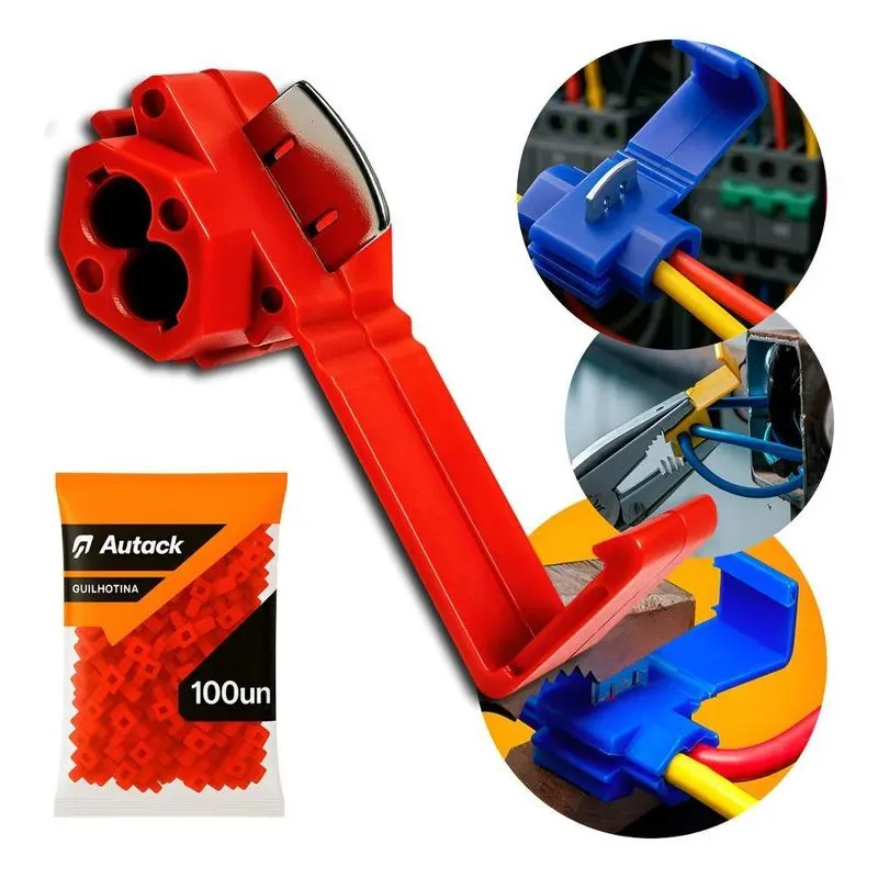 Conector Derivacao Guilhotina Emenda Cabos Fios 0,50 A 1,5mm